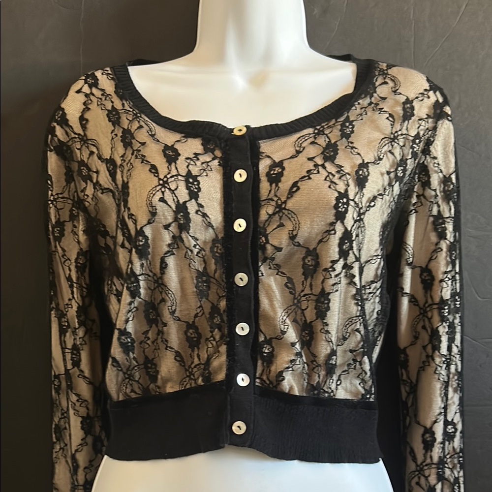 Elegant Black Lace Women's Top